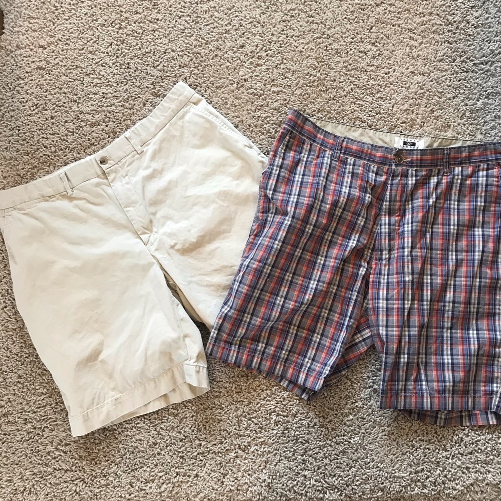 Polo Golf RL Khaki Joseph Abboud Plaid Shorts Size 38